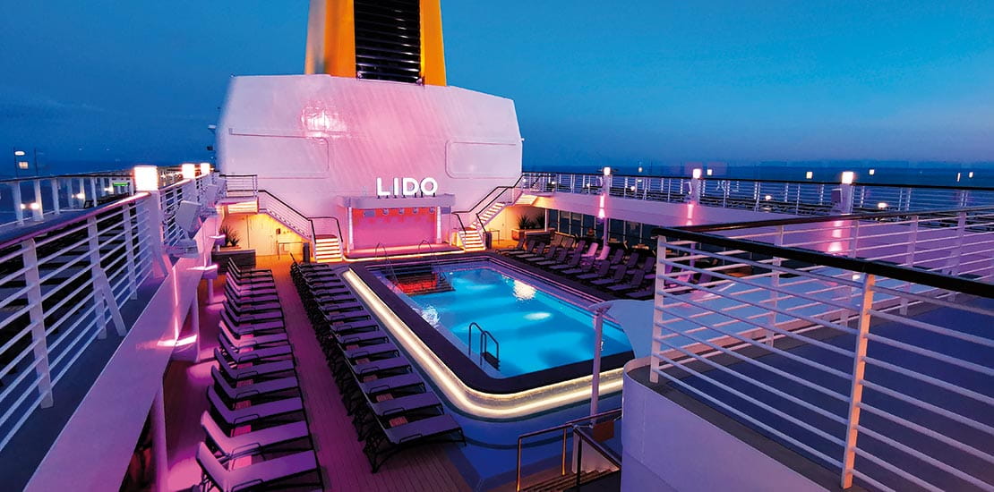 The Lido at night